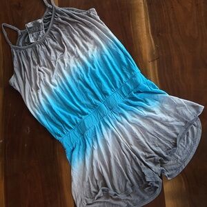 Young Fabulous & Broke Blue and Gray Romper